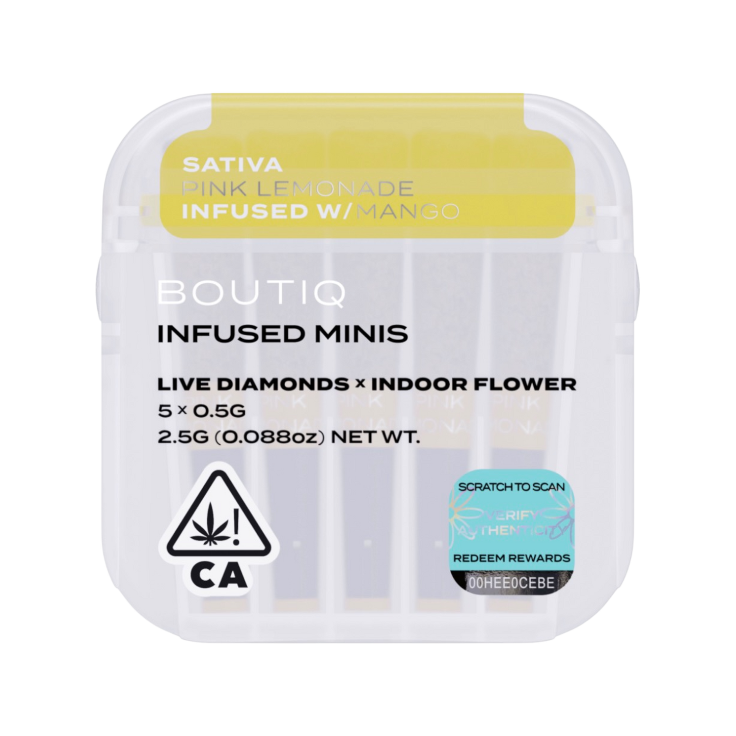 Boutiq Mini Pre Rolls 5 Pack- Live Diamonds Infused