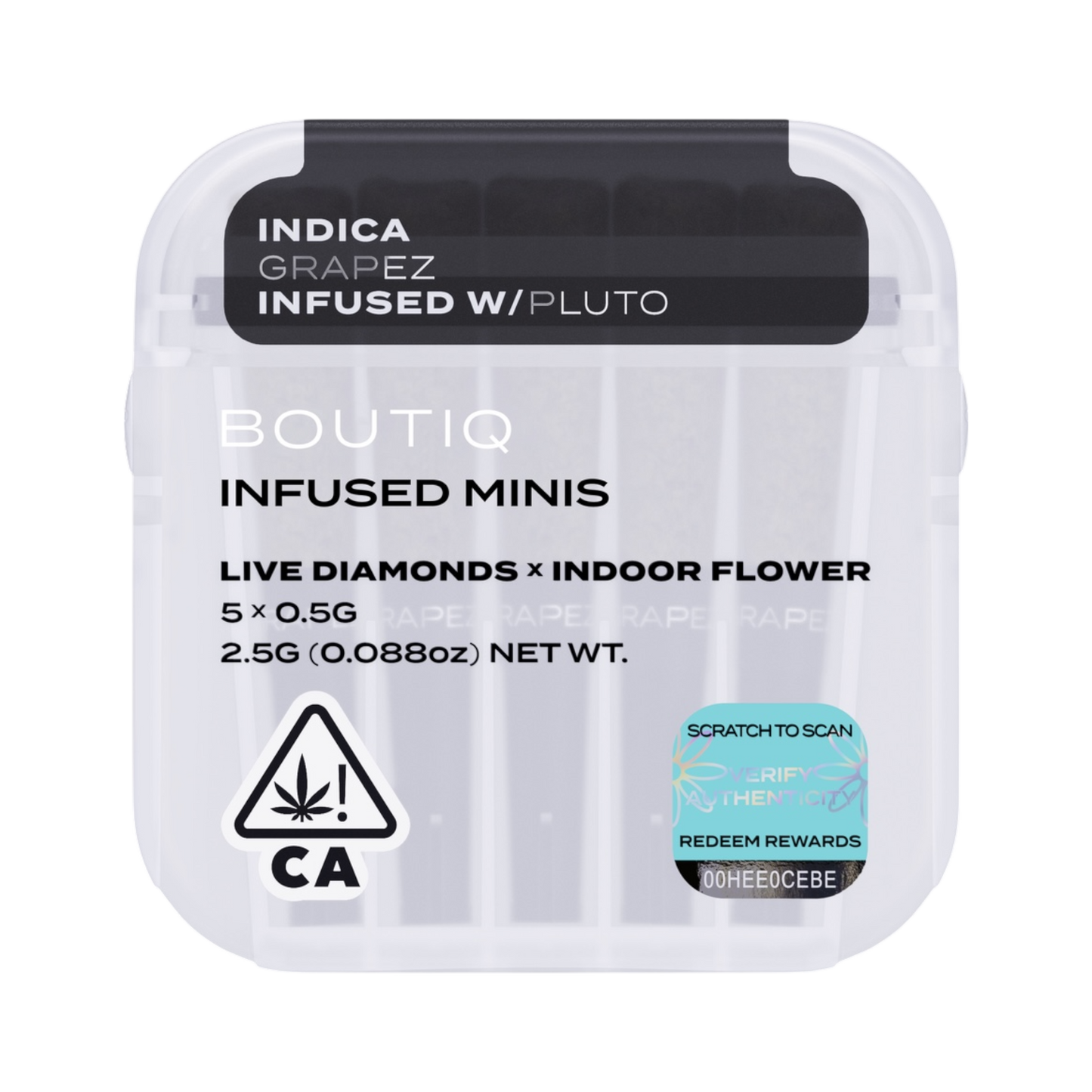 Boutiq Mini Pre Rolls 5 Pack- Live Diamonds Infused
